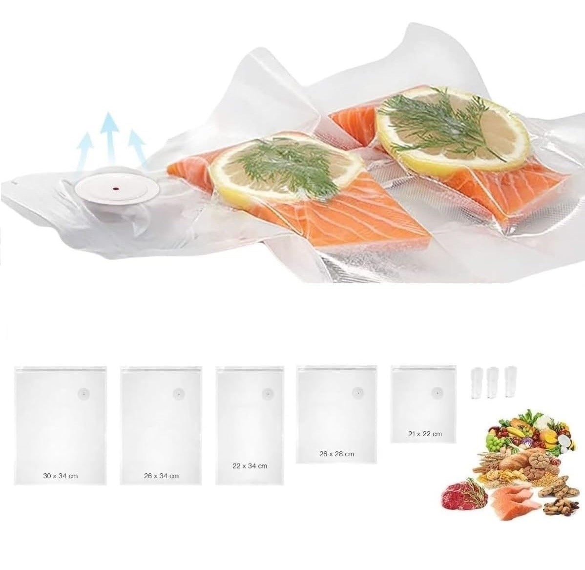 Reuseable Sealer Bags for Food Storage and Sous Vide